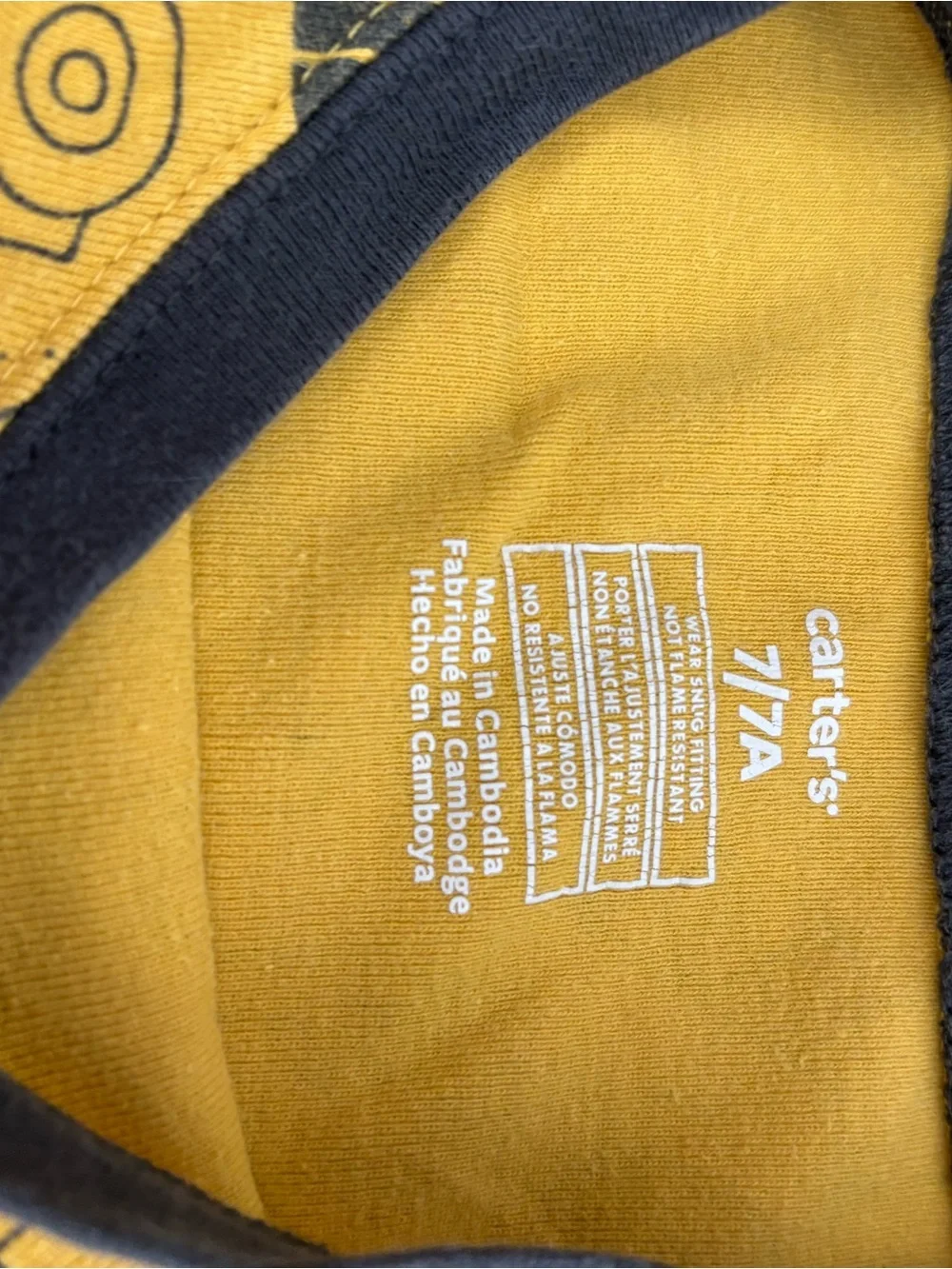 Bundle of two Carter's Yellow and Navy Toddler Pajama Sets